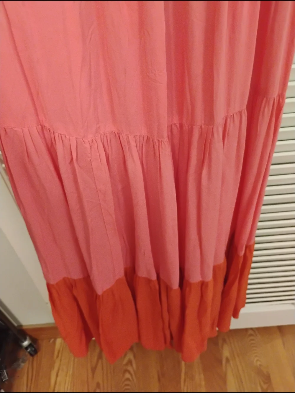 kate spade Pink and Red Tiered Spaghetti-Strap Maxi Dress